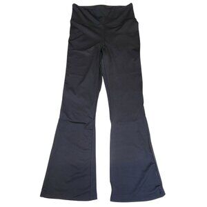 White Birch Leggings Black Wide Leg Bottom Flare Yoga Womens Med New in Bag